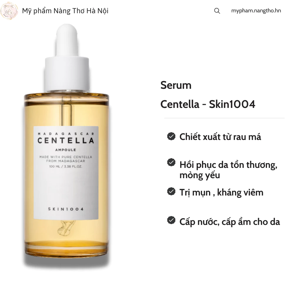 Serum Centella Rau Má Giảm Mụn, Phục Hồi Da Skin1004 Madagascar Centella Ampoule 100ml