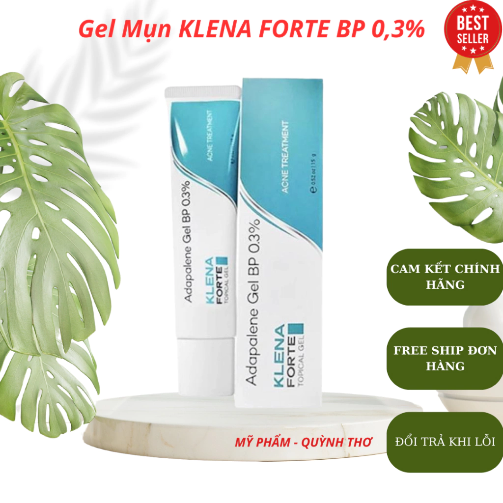 Kem mụn Klena Forte 0.3%, chấm mụn hỗ trợ giảm mụn ẩn,mụn đỏ, mụn v-i-ê.m, mờ thâm, mờ sẹo, trắng da - 15g|MyPhamQuynhTh