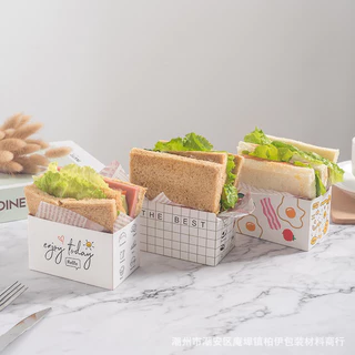 Hộp giấy đựng bánh mì Sanwich/ bánh Bông lan