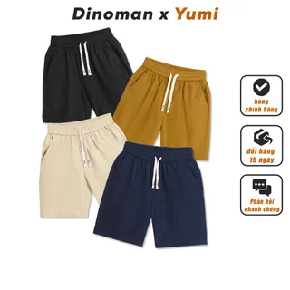 Quần Short Kaki Dinoman Quần Lửng Form Trên Gối Cạp Chun Vải Kaki Mỏng Mềm Mịn Không Nhăn - QS04