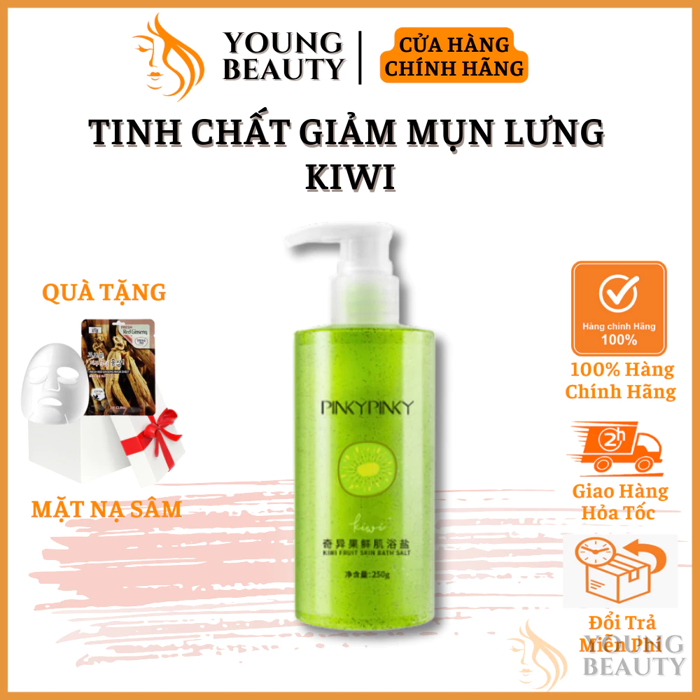 Tinh chất giảm mụn lưng Kiwi - Tinh chất Kiwi mờ thâm, dưỡng sáng, cải thiện viêm nang lông - YOUNG BEAUTY