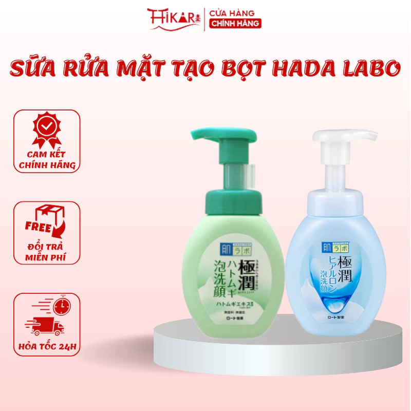 Sữa rửa mặt tạo bọt Hada Labo Foaming Cleanser 160ml Nhật Bản