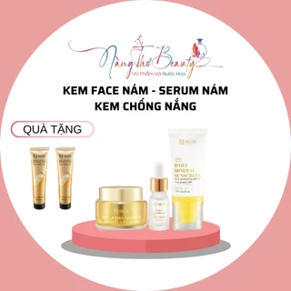 Combo Kem Face Cao Nám Nhân Sâm Hỗ Trợ Mờ Nám Xoa Tàn Nhang Dưỡng Da Căng Bóng Mịn Màng