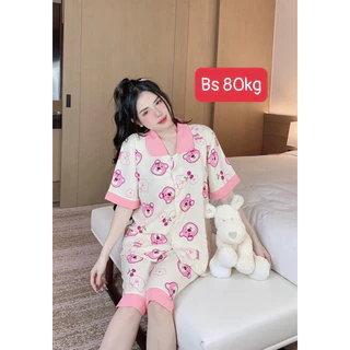 Bộ Bigsize 80kg, Đồ Bộ Mặc Nhà, Bộ ngố lửng., Pizama Chun's sleepwea