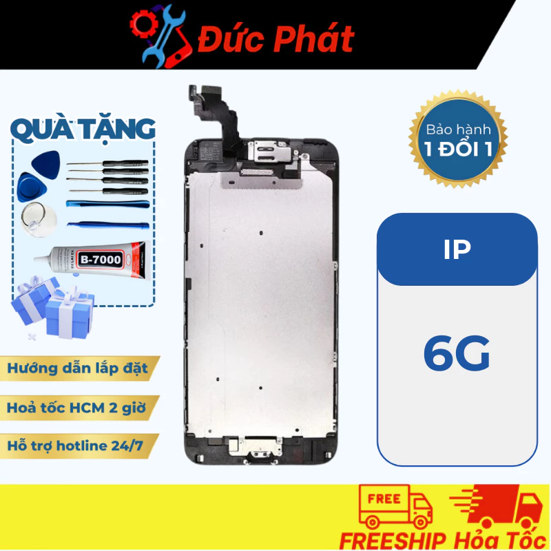 Màn Hình Linh Kiện Cho IP 6G Thay Thế Cho Điện Thoại Hư Màn Hình (tặng kèm keo dán, bộ sửa)