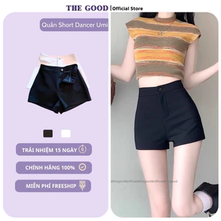 Quần Short Nữ Cạp Cao Chất Umi Co Giãn Cúc Cài Khóa Giữa Quần Short Nữ Dance Lưng Cao Tôn Dáng Cho Nữ THE GOOD M999