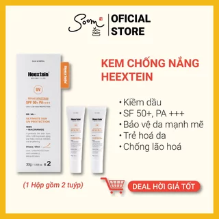 Hộp 2 tuýp Kem chống nắng phổ rộng HeexTein chính hãng Hàn quốc