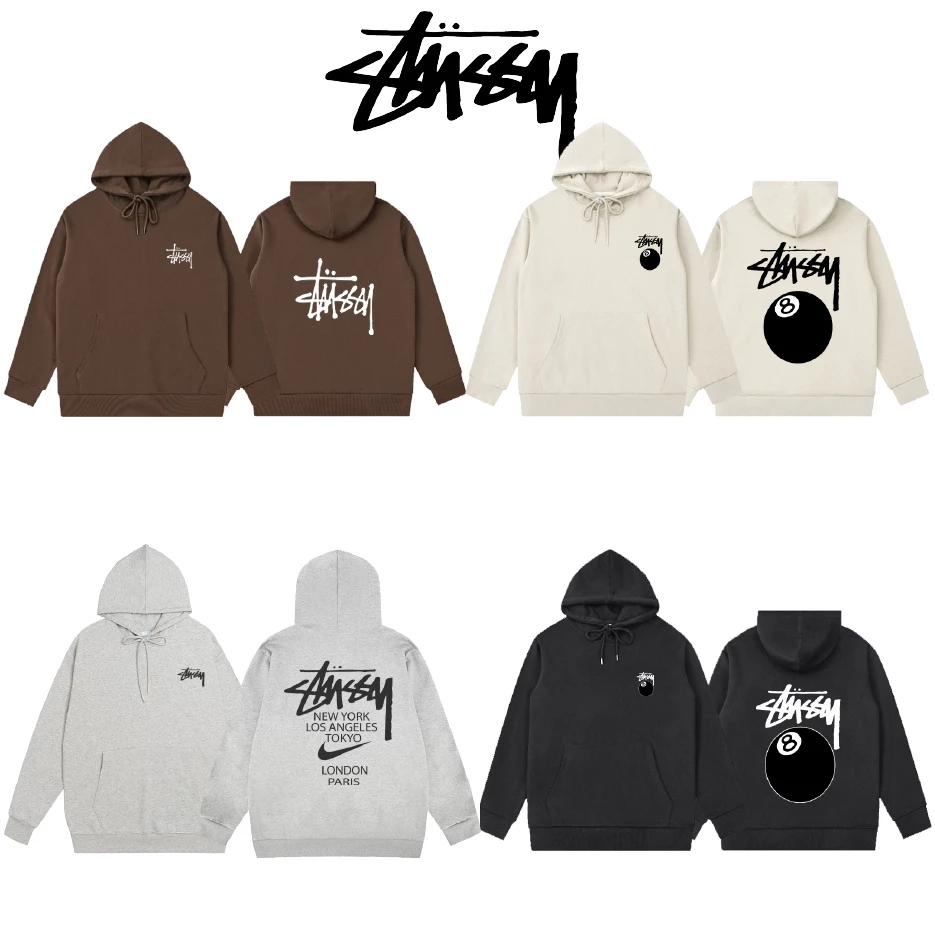 Áo hoodie stussy logo chính hãng nỉ bông stussy cao cấp siêu dày vải 2 lớp zip nam nữ unisex Loix