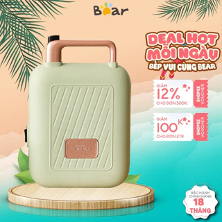 Máy kẹp nướng bánh mì sandwich BEAR DBC-C06M1, ép bánh waffle, bánh quế, bánh mỳ, làm bữa sáng tiện lợi, BH 18 tháng