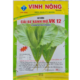 Hạt giống cải bẹ xanh 20gr, Xuất xứ NewZealand