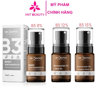 Serum Dr Ceutics B3 Niacinamide 12% + NAG 5% Vitamin B3 30g thu nhỏ lỗ chân lông làm sáng da căng bóng