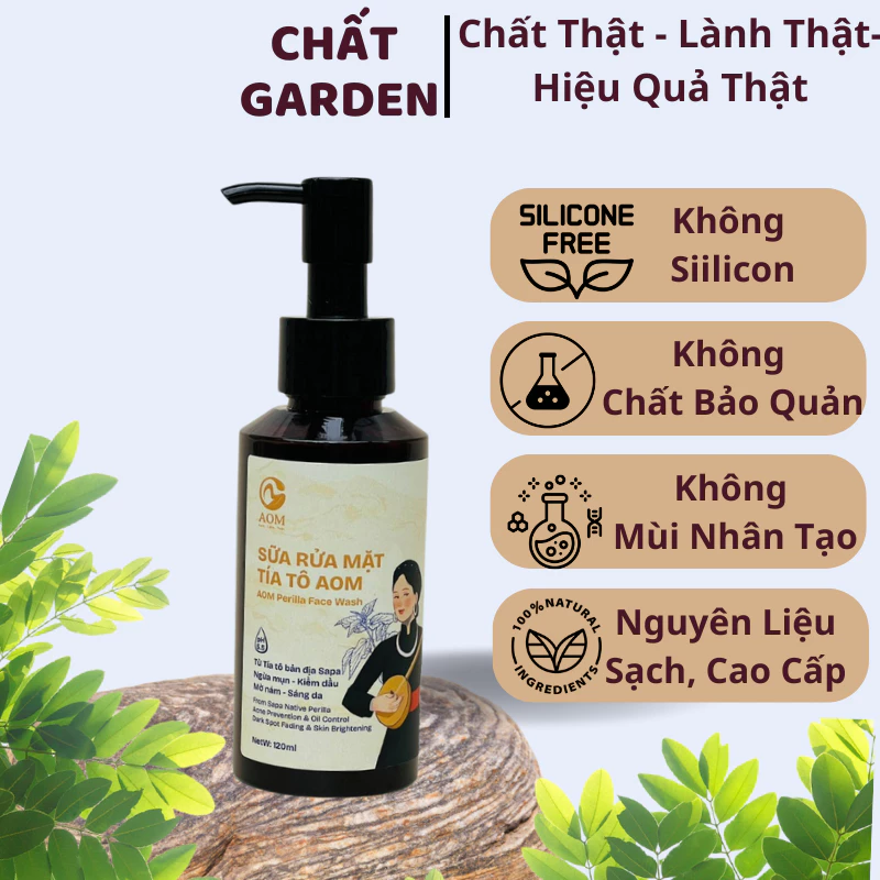 Sữa rửa mặt tía tô Chất Garden giảm sạm nám tàn nhang, làm sạch sâu, sáng da, giảm mụn cho mẹ bầu