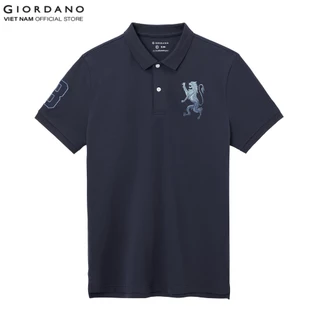 Áo Thun Nam Có Cổ Logo Sư Tử 3D Lion Polo Giordano 01014222