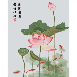 KHUNG 1.6cm -Tranh sơn dầu số hóa rẻ,đẹp-CÓ SƠN BÓNG,đã căng khung, size 40x50-tranh tô màu theo số