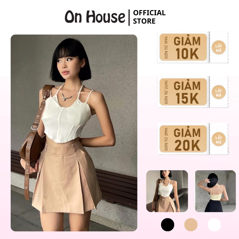 [Ảnh Feedback - Hàng Có Sẵn] Croptop 2 dây giả corset hở lưng chất thun gân mùa hè dễ phối đồ phối váy xoè