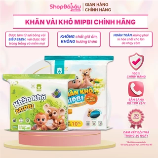 Khăn vải khô Mipbi chính hãng, khăn khô đa năng, cao cấp dành cho mẹ và bé - Shopdobau