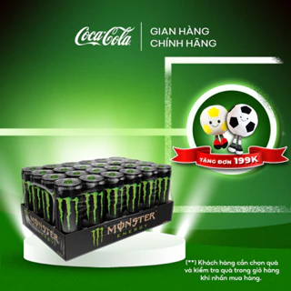 Lốc 24 Lon Nước Giải Khát Tăng Lực Monster Energy 355ml/Lon Sale 7.7 Coca-Cola Freeship