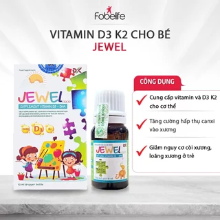 Dung Dịch Nhỏ Giọt JeWel Fobe Bổ Sung D3 K2 Giúp Bé Phát Triển