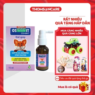 D3 xịt cho bé Ostelivit Nhập khẩu từ Ý, bổ sung vitamin D 3 k2 Hấp thụ canxi tăng chiều cao, kích thích mọc răng