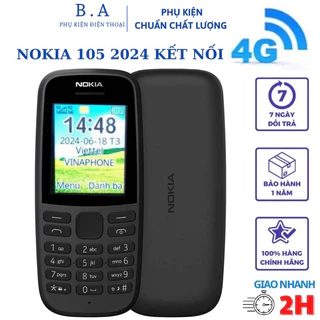 Điện thoại NOKlA 1O5 2O24 4G FULL BOX bản mới nhất 2024 có khe gắn thẻ nhớ, co ghi âm cuộc gọi bảo hành 1 năm