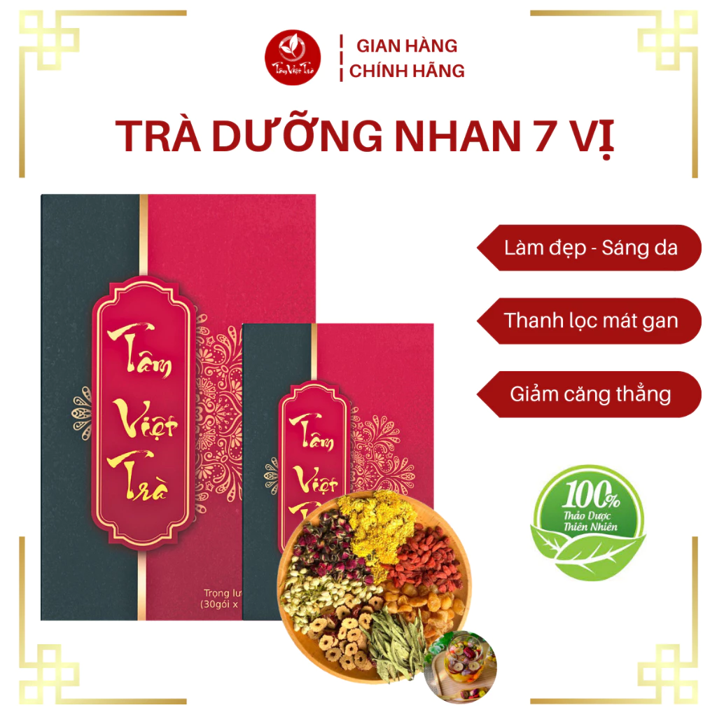 [SET 15 GÓI] Trà Dưỡng Nhan 7 Vị Thảo Mộc Tâm Việt Trà