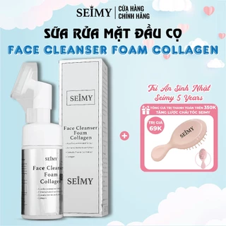 Sữa rửa mặt đầu cọ tạo bọt Seimy - Face Cleanser Foam Collagen 100ml