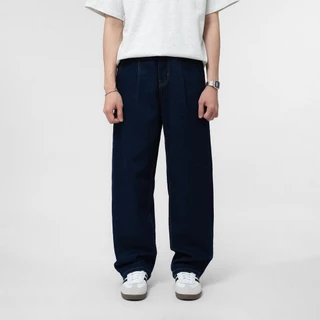 Quần jean Owlbrand Wide Pleated / Xanh đậm