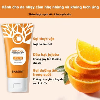 ORANGE EXFOLIATING GEL 50g Tẩy Tế Bào Chết Da Mặt Skincare Women Cho Bé Làm Đẹp Da