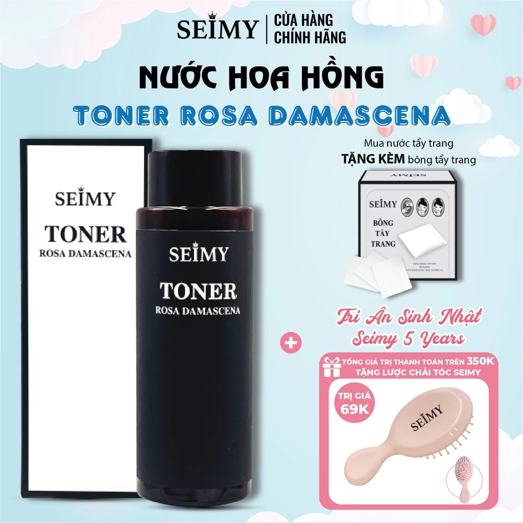 Nước hoa hồng toner SEIMY - Toner Rosa Damascena 150ml