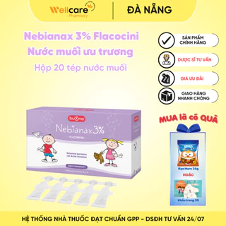 Buona Nebial / Nebianax 3% Flaconcini [Chính hãng] - Dung dịch muối ưu trương nhỏ giọt, rửa mũi cho trẻ