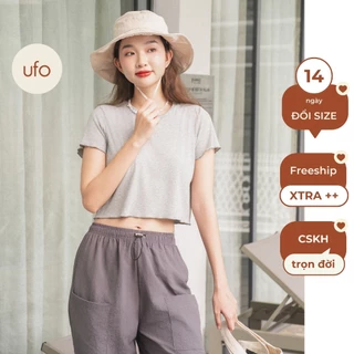 Áo croptop babytee cuộn biên Tiny Pie - ufo.thebasic