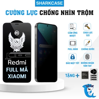 Kính cường lực chống nhìn trộm Xiaomi Redmi 13C/12C/note 13/12/11/10/10C/9S/9/9A/9C/9T/8/7/C40/11T/10S/A1/K20 5G pro