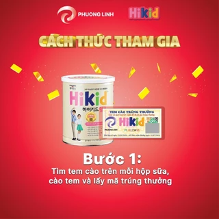 Quét mã dự thưởng -[1 thùng] Sữa Hikid Hàn Quốc Dê , Hikid Bò Vani 600g, 650g tem phụ, date T8.2025