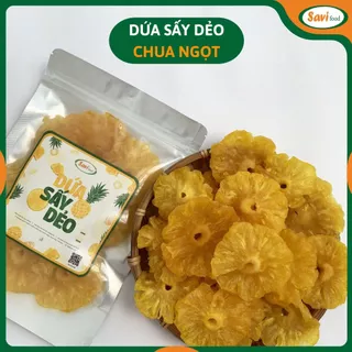 Dứa sấy dẻo, thơm sấy dẻo 500gram nguyên vị ít đường chua ngọt đặc biệt SaviFood