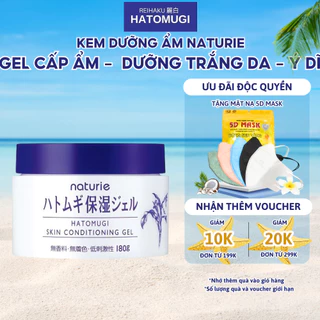 Kem dưỡng ẩm da ý dĩ Hatomugi Naturie Nhật Bản Skin Conditioning cho da mặt khô 180g Nhật Bản - Hatomugi