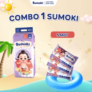 [Tặng 5 MDT Sumoki] Tã Bỉm Dán Sumoki Nhật Bản Cao Cấp Siêu Mỏng Mềm Mại, Siêu Thấm, Đóng Cả Ngày Đêm