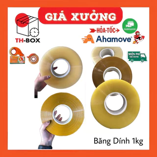 Băng dính 1kg đóng hàng siêu dai dính, lõi mỏng