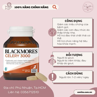 Viên uống hỗ trợ gút (gout) Blackmores Celery 50 viên