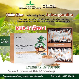 Bột Trà Sâm Truyền Thống Ấn Độ Ashwagandha (48 gói x 3,5gr)