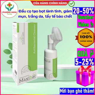 Sữa rửa mặt Maxibac pH5.5, đầu cọ tạo bọt lành tính, giảm mụn, trắng da, tẩy tế bào chết cho da dầu, da khô-Chai 100ml