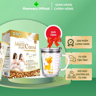 Sữa hạt bầu Mattimum Canxi hộp 300g 14 gói nhỏ - Bổ sung dinh dưỡng cho mẹ thai kì khỏe mạnh