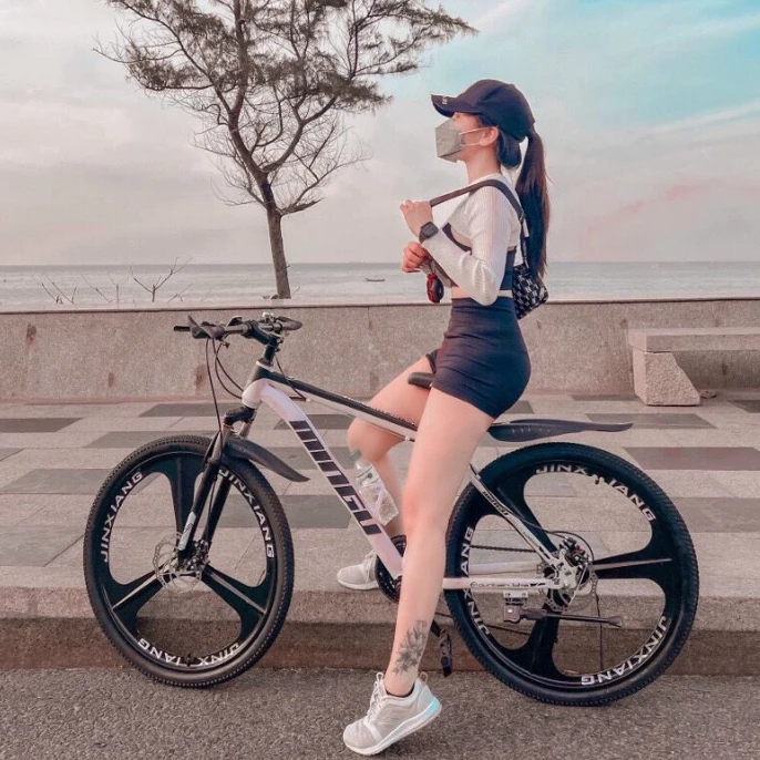 Xe đạp thể thao  ngoài trời 26inch 21 tốc độ MINGU TUEHAN - Phiên bản có phuộc giảm sóc trước nang cấp xịn 14 kg
