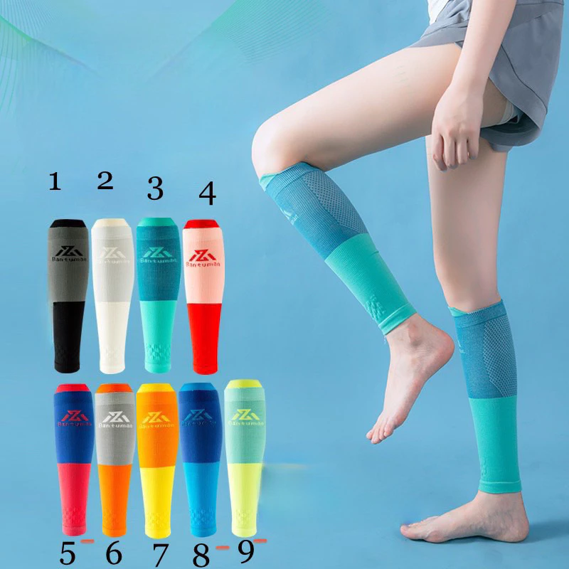 Bó calf chạy bộ, tất bó ống chân chạy trail thể thao đá bóng, bóng chuyền nam nữ BANTUMAN