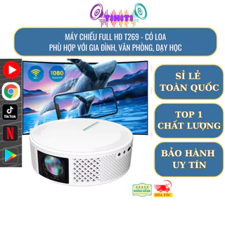 Máy chiếu MINI T269 Full HD 1080p Kết Nối Xem Youtube, NetFlix, Tiktok Trực Tiếp, Kết Nối Máy Tính, Điện Thoại Cực Chill