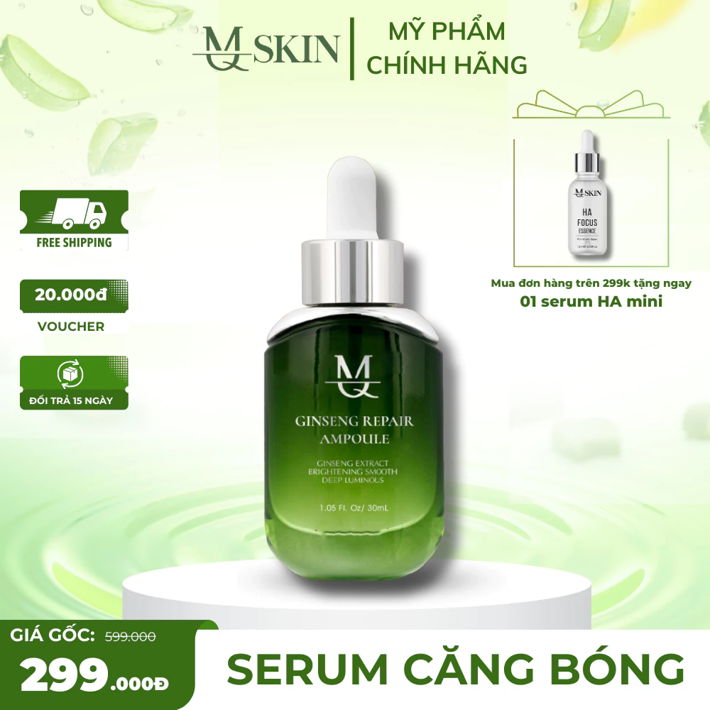 ( TẶNG SERUM HA MINI ) Serum Căng Bóng Da Nhân Sâm - Ginseng Repair Ampoule 30ml