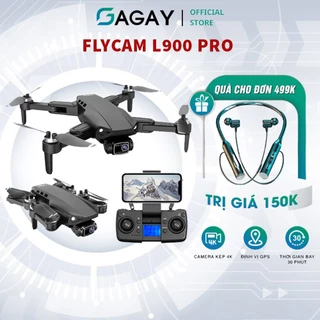 Flycam L900 PRO Máy Bay Điều Khiển Từ Xa Camera Kép Hình Ảnh Sắc Nét Động Cơ Không Chổi Than Dung Lượng Pin Lớn GAGAY