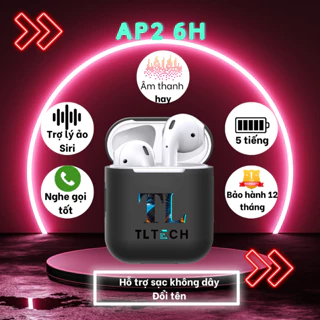 [Tặng ốp] Tai nghe Bluetooth Ap2 bản cao cấp pin 6h, Mic rõ, đa điểm full chức năng, âm thanh hay - BH 12T - TLTECH