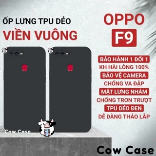 Ốp lưng Oppo F9 cạnh vuông Cowcase | Vỏ điện thoại Oppo bảo vệ camera toàn diện TRON