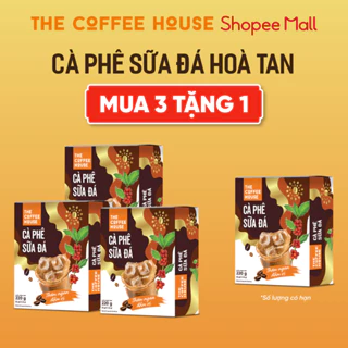 [Combo 3 Tặng 1] The Coffee House cà phê sữa đá hoà tan (Hộp 10 gói x 22g)
