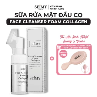 Sữa rửa mặt đầu cọ Seimy - Face Cleanser Foam Collagen tạo bọt 100ml